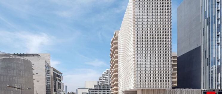 Torre cube de la ciudad financiera de Casablanca