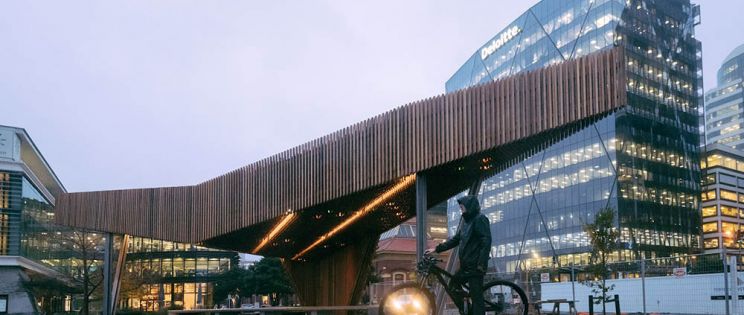 Kumutoto Pavilion, un nuevo paseo marítimo en Wellington. Isthmus Group