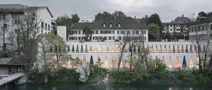 Espectáculo de danza tras el telón de hormigón de Barozzi Veiga