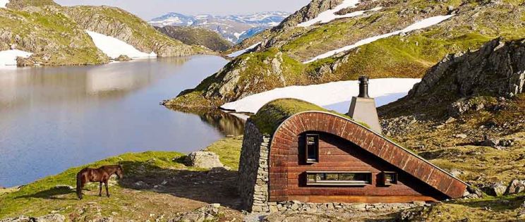 Refugio Bjellandsbu en Etne, Noruega. Snøhetta Arquitectos.