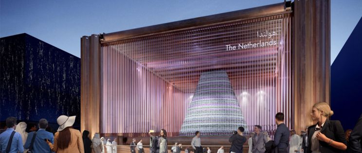 Pabellón holandés, espacio  microclimático. Expo 2020 Dubai