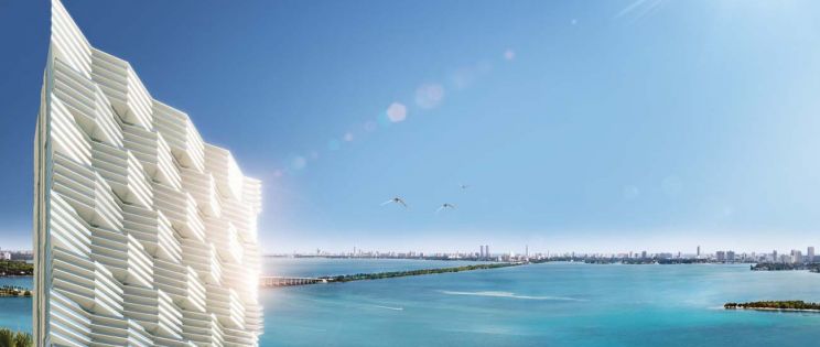 Arquitectonica plantea proporciones monumentales en la Bahía de Biscayne, Miami, Florida