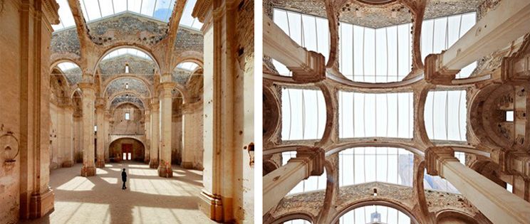 Cubierta transparente en la Iglesia de Corbera d’Ebre