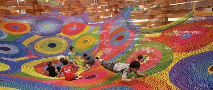 Parques infantiles: arte textil lúdico