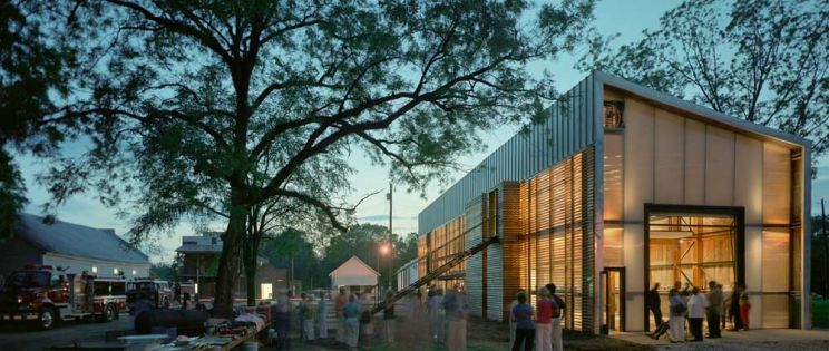 Estación de bomberos y Ayuntamiento de Newbern, por estudiantes de arquitectura y Rural Studio