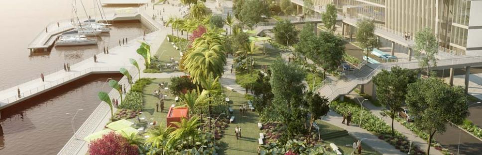 Rehabilitación del Malecón del río Magdalena en Barranquilla. Recuperación del espacio publico.