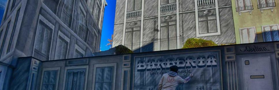 Trampatojo en Elda Patrimonio arquitectónico de Elda recuperado con la técnica del "Trampantojo".