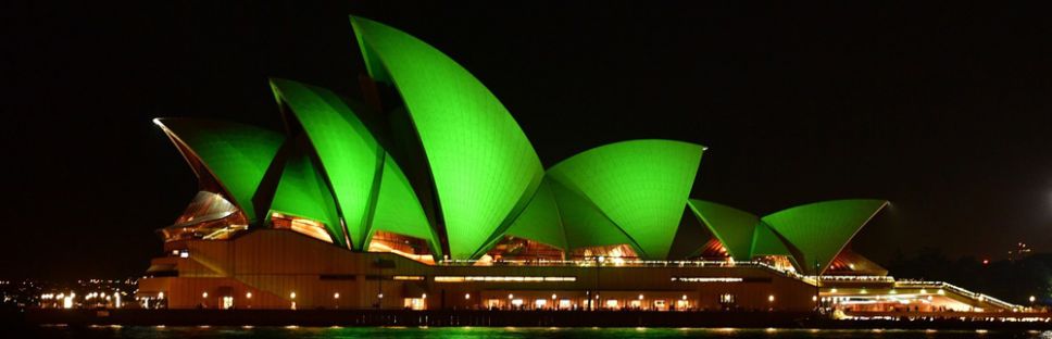 La Ópera de Sydney se pasa al lado de la arquitectura verde, literalmente